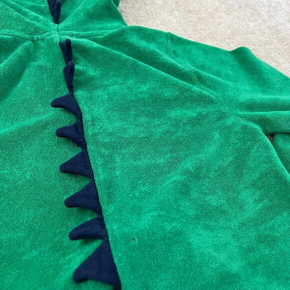 Hanna Andersson Boys Dino Green French Terry Zip Up Hoodie Sweatshirt 10 - Picture 8 of 9